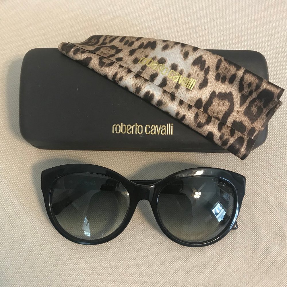 Roberto Cavalli Albaldah Black-Cat Eye Sunglasses